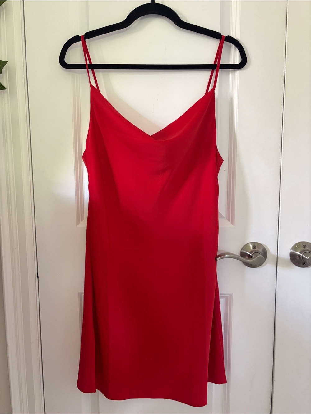 Urban Outfitters Red Cowl Slip Mini Dress